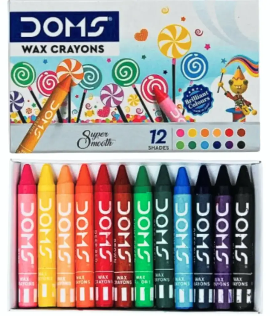 Doms wax crayons box 12 shades